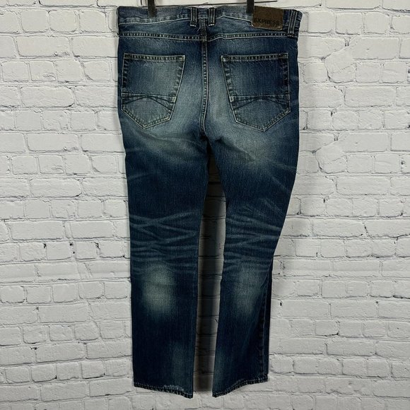 Express Jeans Men's Rocco Slim Fit Straight Leg Denim Jeans‎ W32 x L32 - Picture 2 of 7